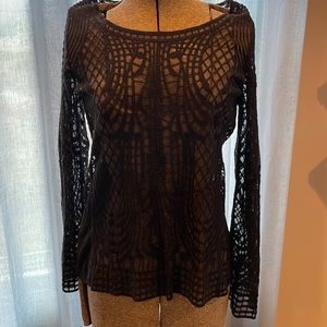 Lace party top black